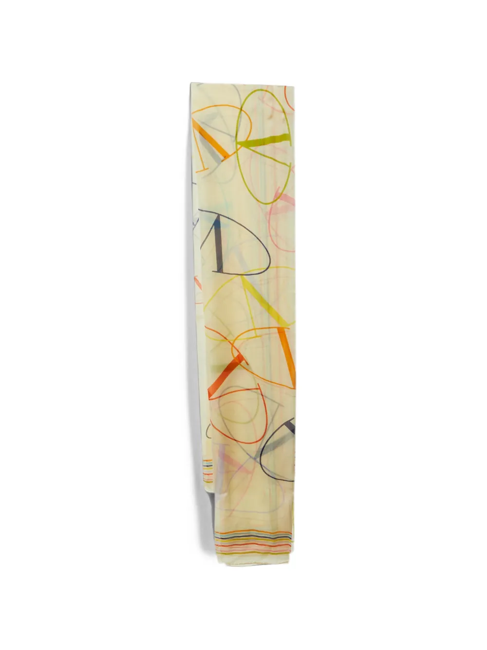 Valentino Garavani Pre-Owned VLogo-print silk scarf - Toni neutri