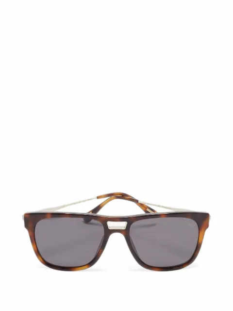 Dunhill tortoise-polarized square sunglasses