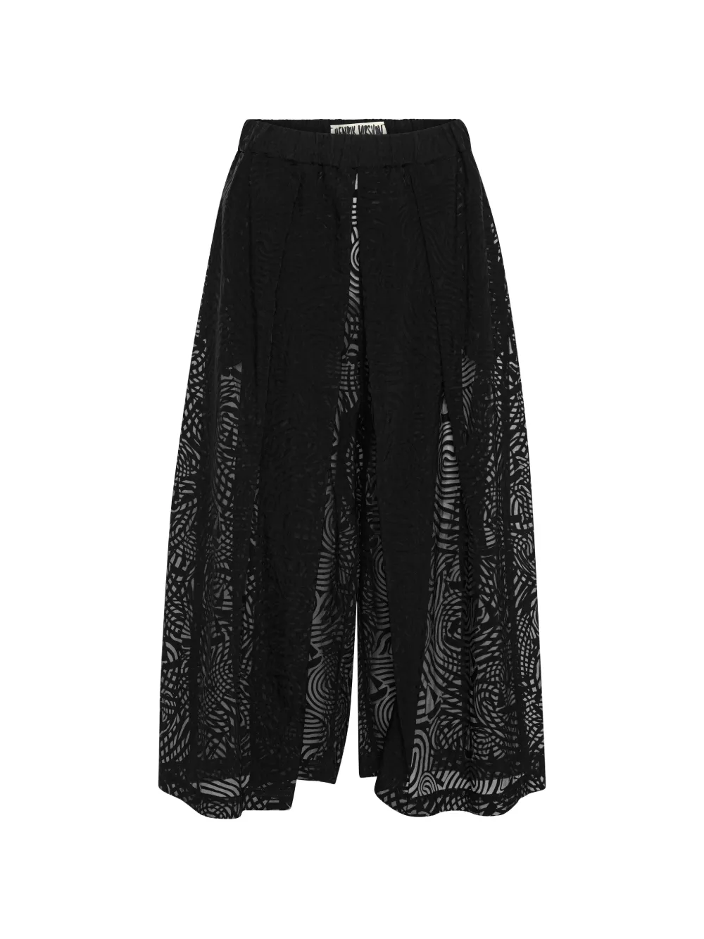 Henrik Vibskov Tommy abstract-pattern palazzo pants Zwart