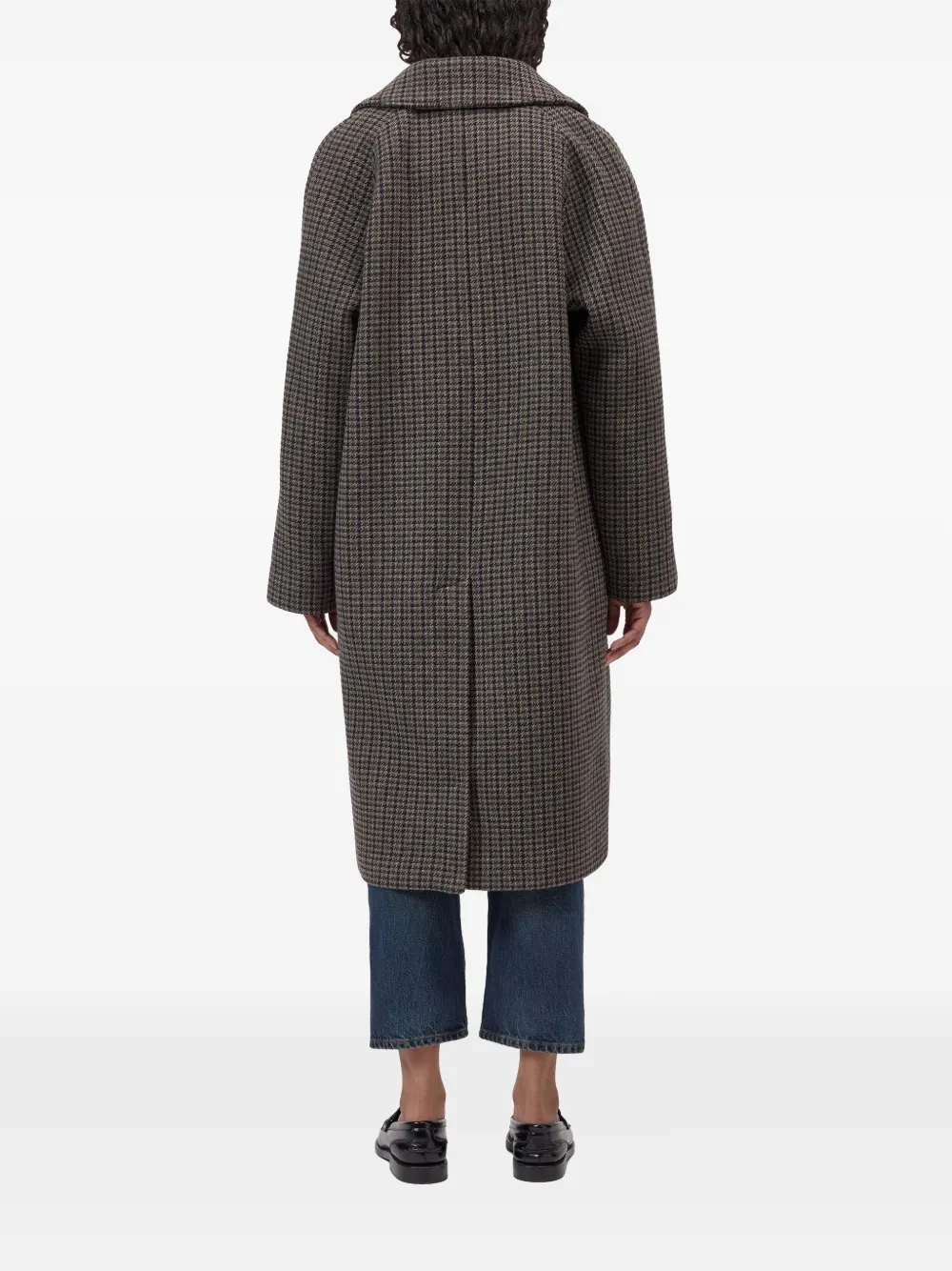 Closed double-breasted checked coat Bruin