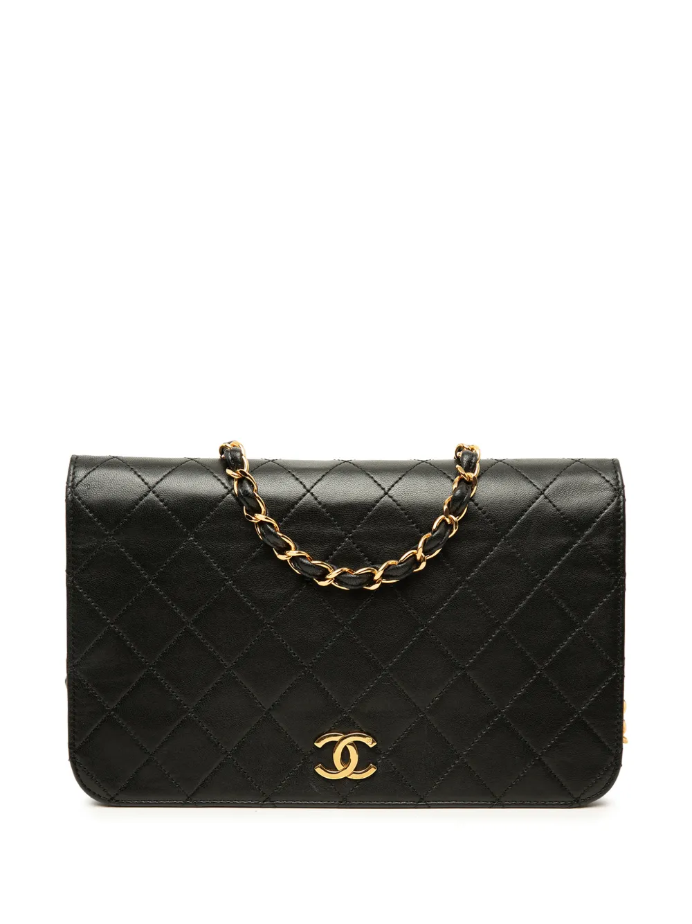 CHANEL Pre-Owned 1997-1999 Medium CC Quilted Lambskin Full Flap crossbody bag - Black