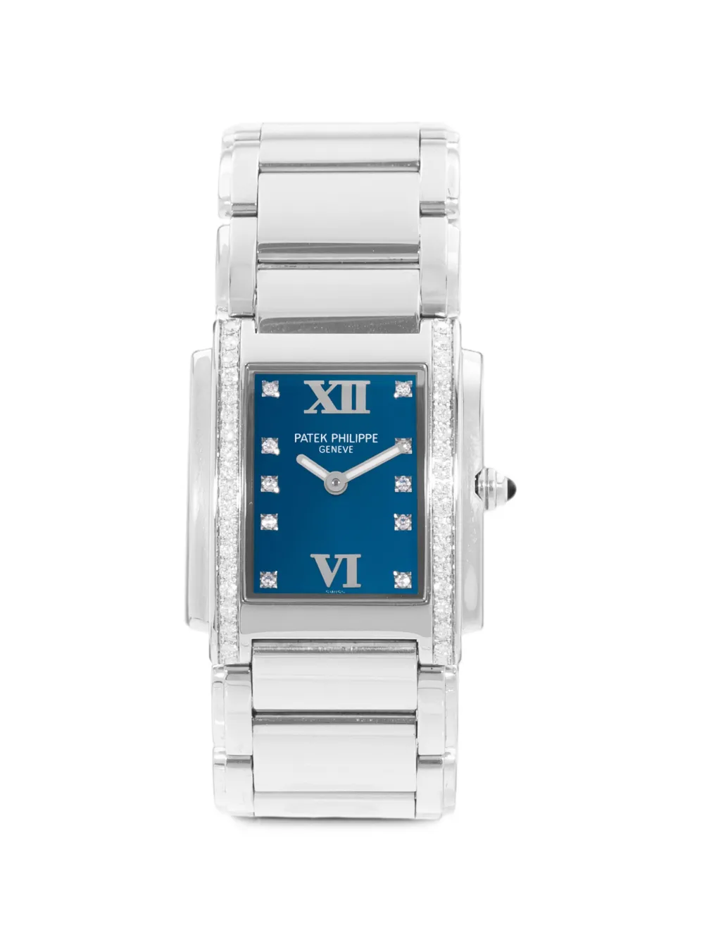 Patek Philippe Pre-Owned 2015 Twenty-4 diamond bezel 25x30mm watch - Blu