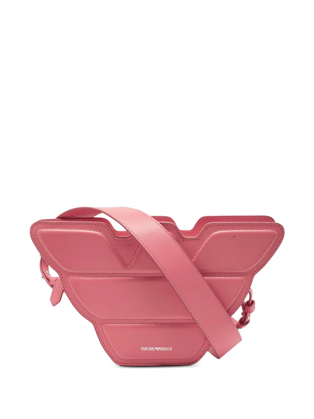 Emporio Armani Pre-Owned Eagle leather crossbody bag - Pink