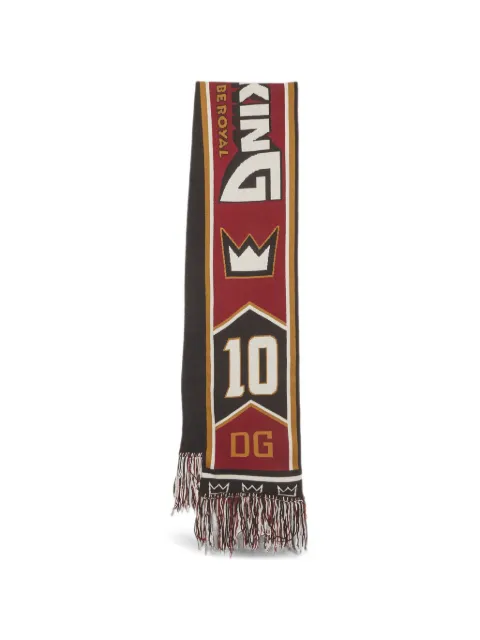 Dolce & Gabbana Pre-Owned DG King fringed shawl