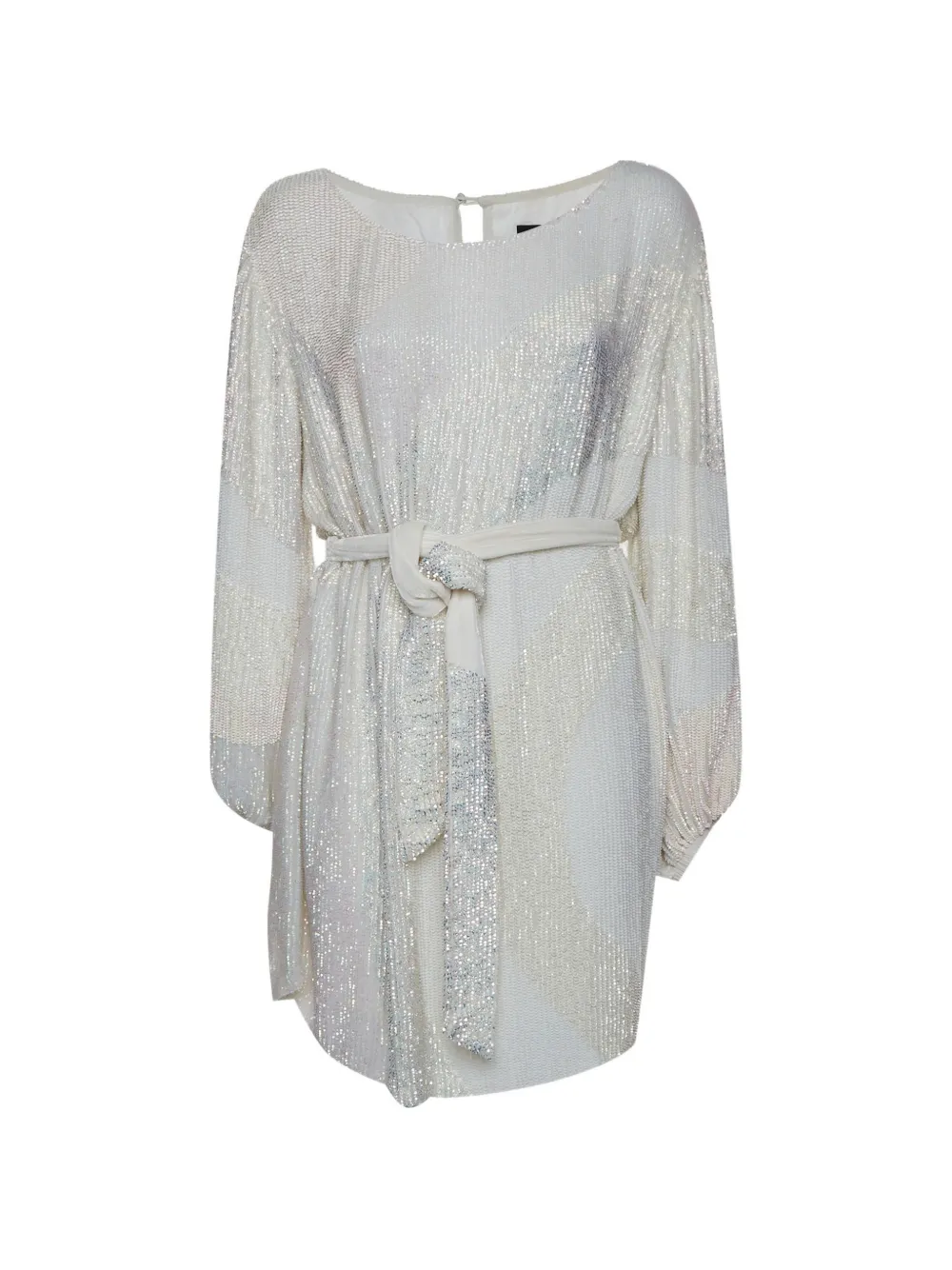 Retrofete Grace sequin belted mini dress - Bianco