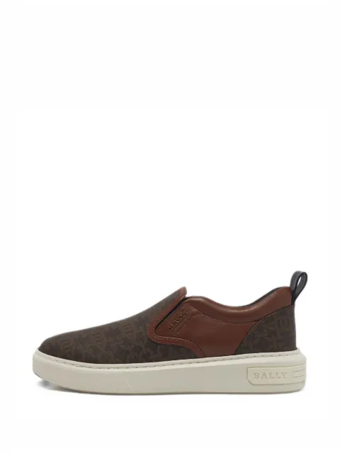Bally Mardy monogram-leather sneakers