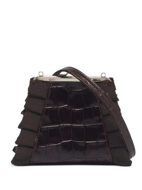 Gianfranco Ferré Kisslock crocodile-embossed tote bag
