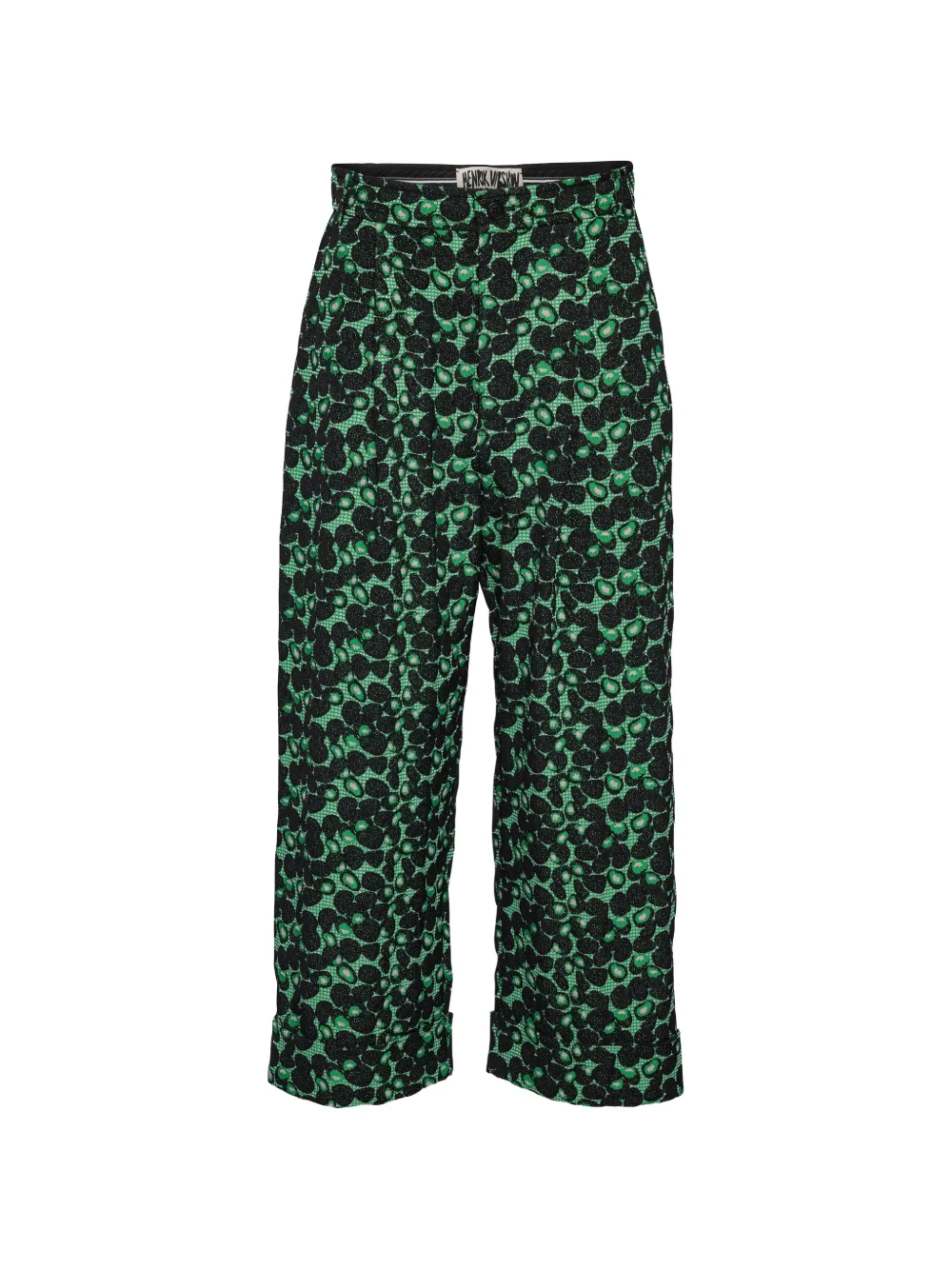 Henrik Vibskov Say Cotton Pants berry-pattern trousers Groen