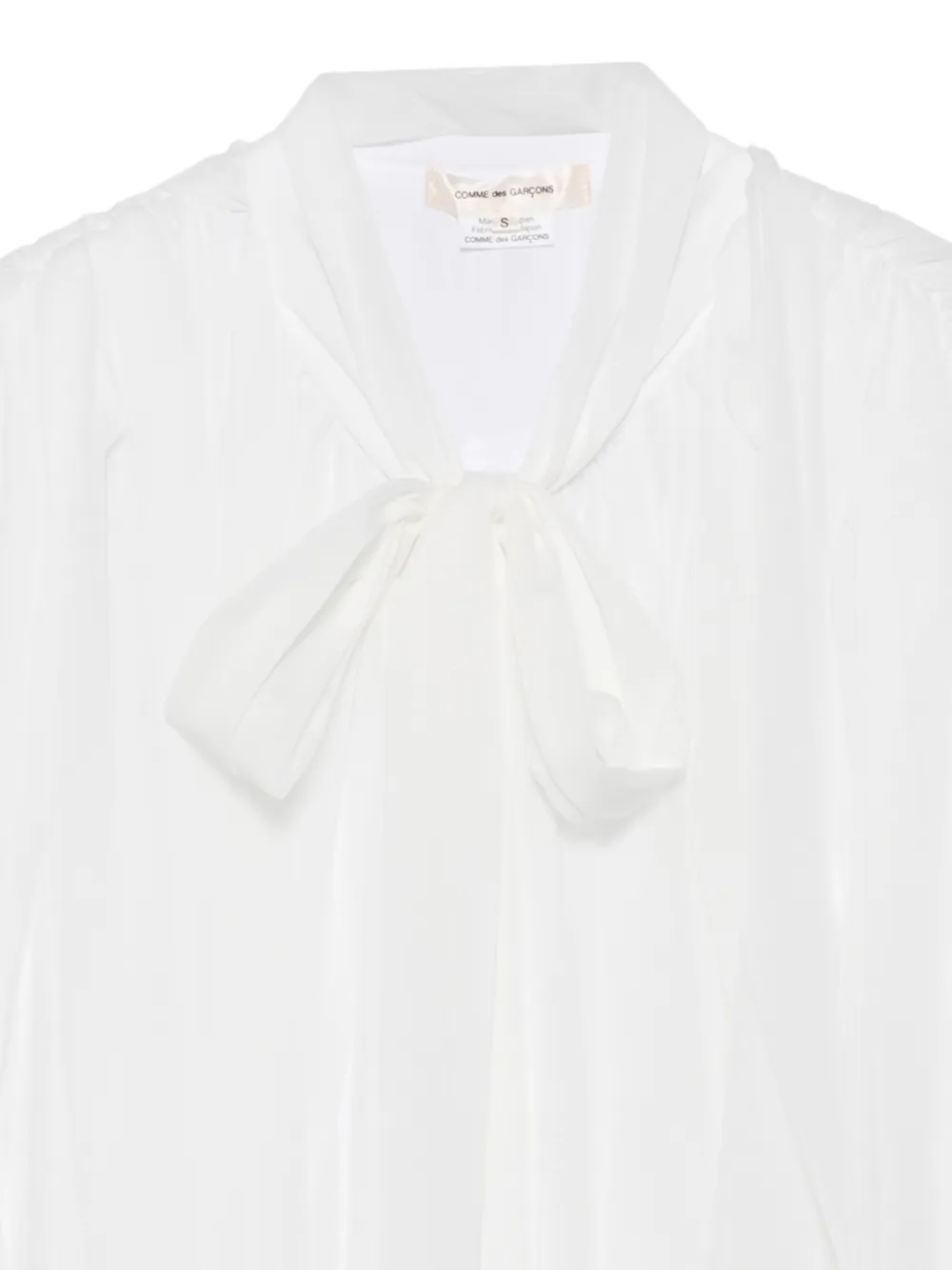 Comme Des Garçons bow-detail layered top Wit