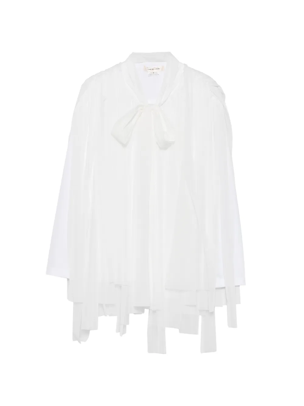 Comme Des Garçons bow-detail layered top Wit