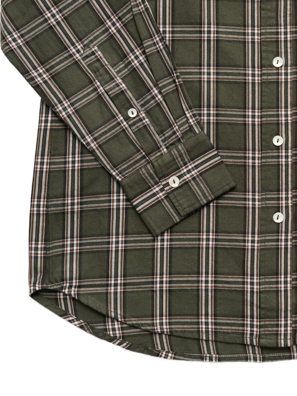 Skall Studio Nico check-print shirt Groen