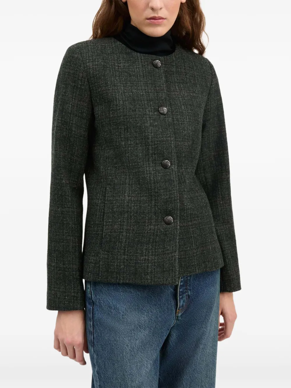 Skall Studio Mabel check-pattern jacket Grijs