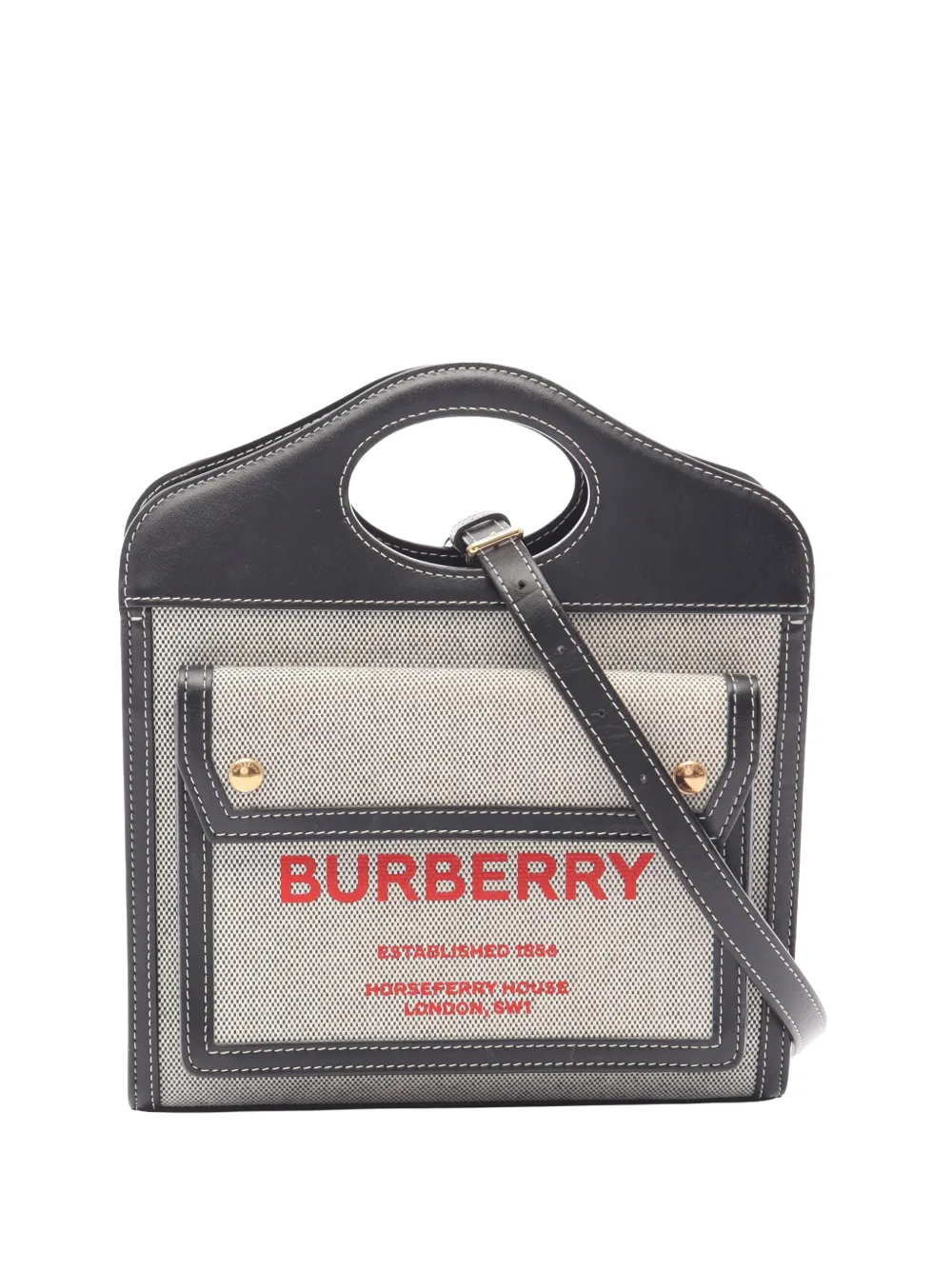Burberry Pre-Owned 2018-2023 Pocket satchel - Grigio