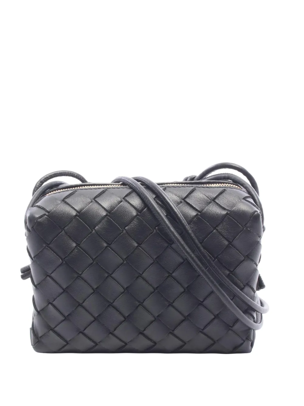 Bottega Veneta Pre-Owned 2012-2026 Mini Lambskin Intrecciato Loop Camera Bag crossbody bag - Schwarz
