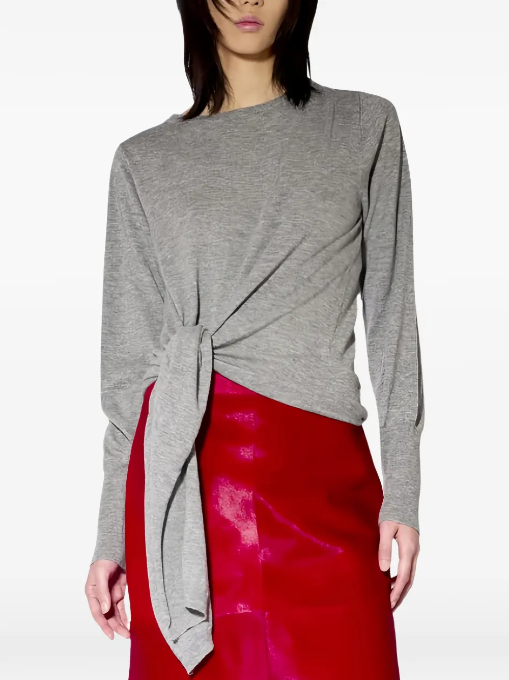 Liviana Conti Zafira knot-detail sweater - Grau