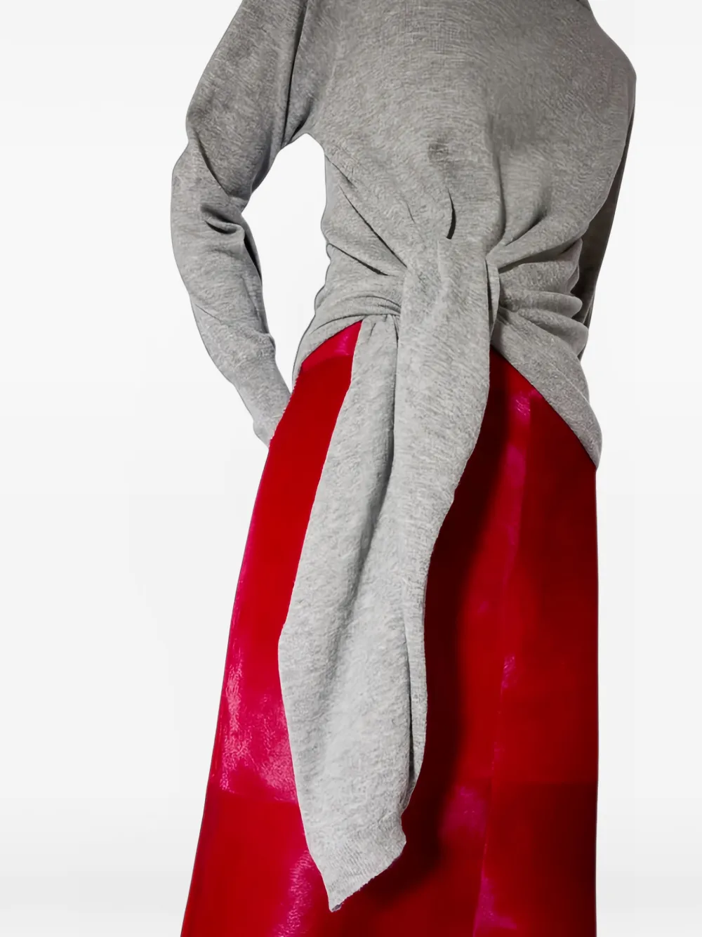 Liviana Conti Zafira knot-detail sweater Grijs