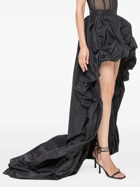 NISSA asymmetric taffeta skirt