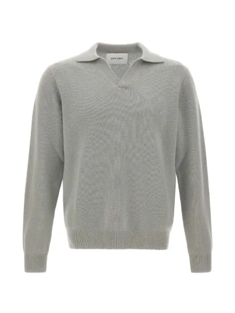 Soft Goat  polo-collar plain-knit sweater