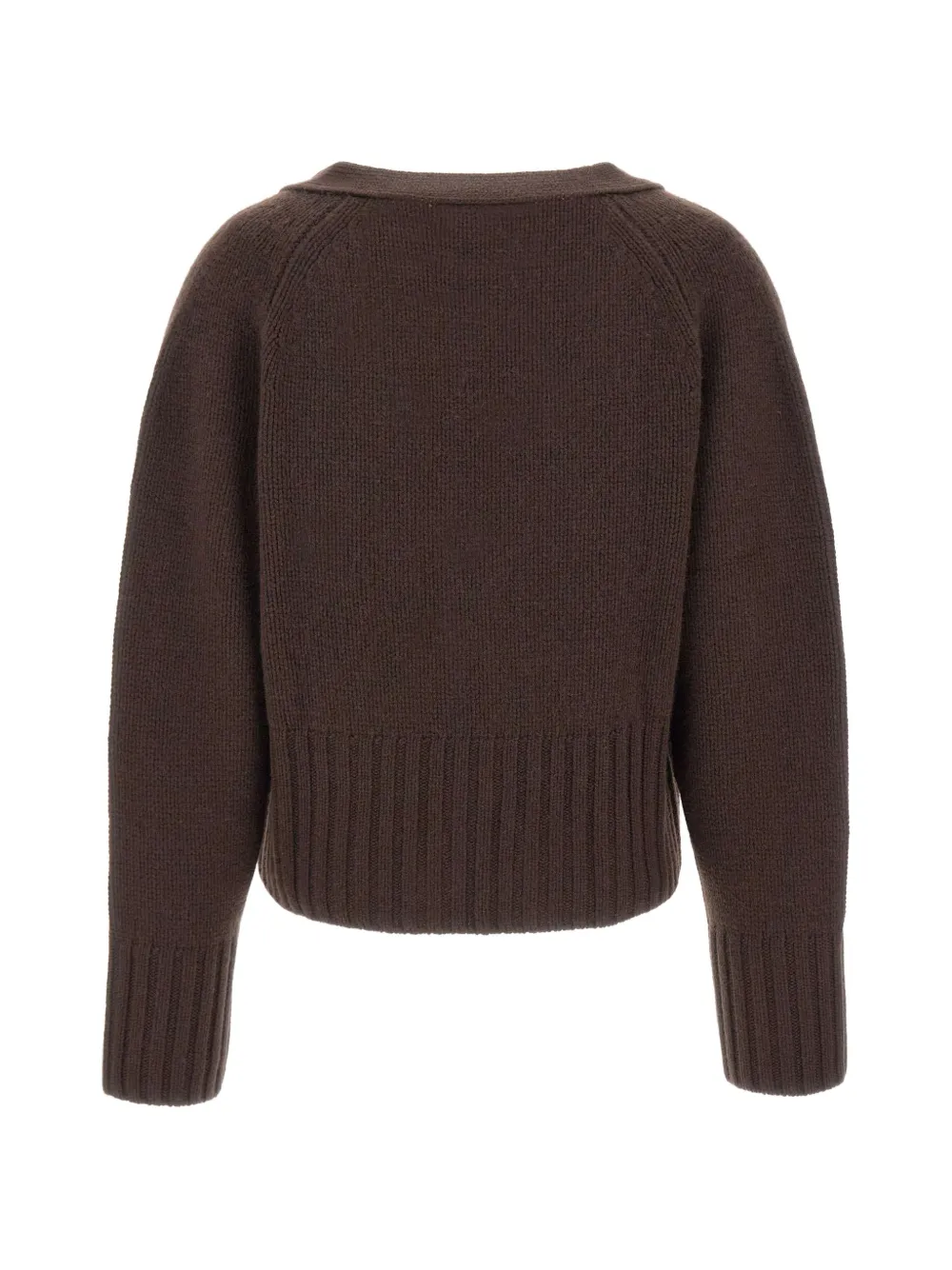 Soft Goat V-neck cardigan Bruin