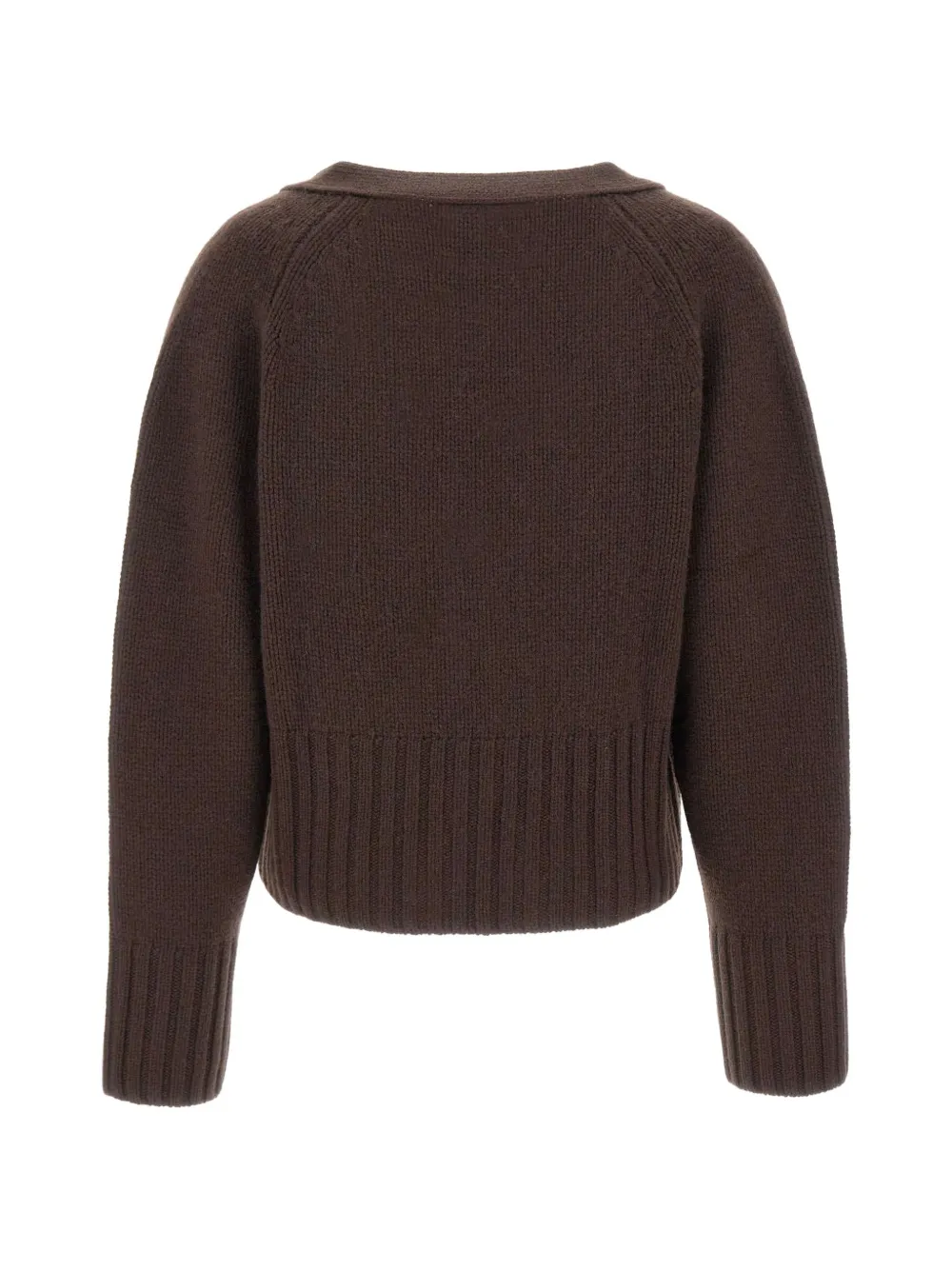 Soft Goat V-neck cardigan Bruin