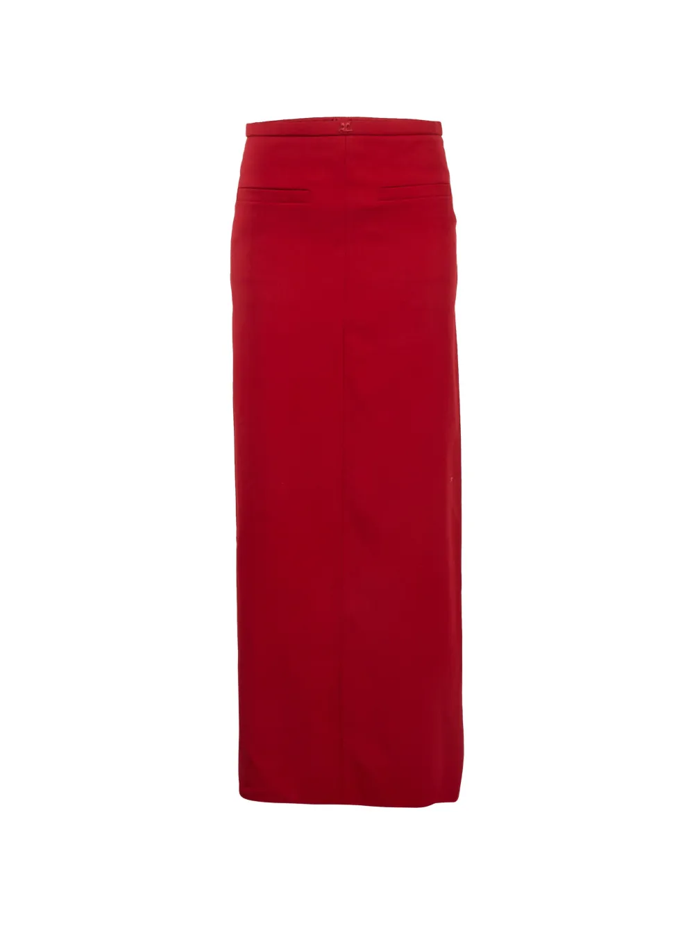 Courrèges Pre-Owned slit maxi skirt - Rosso