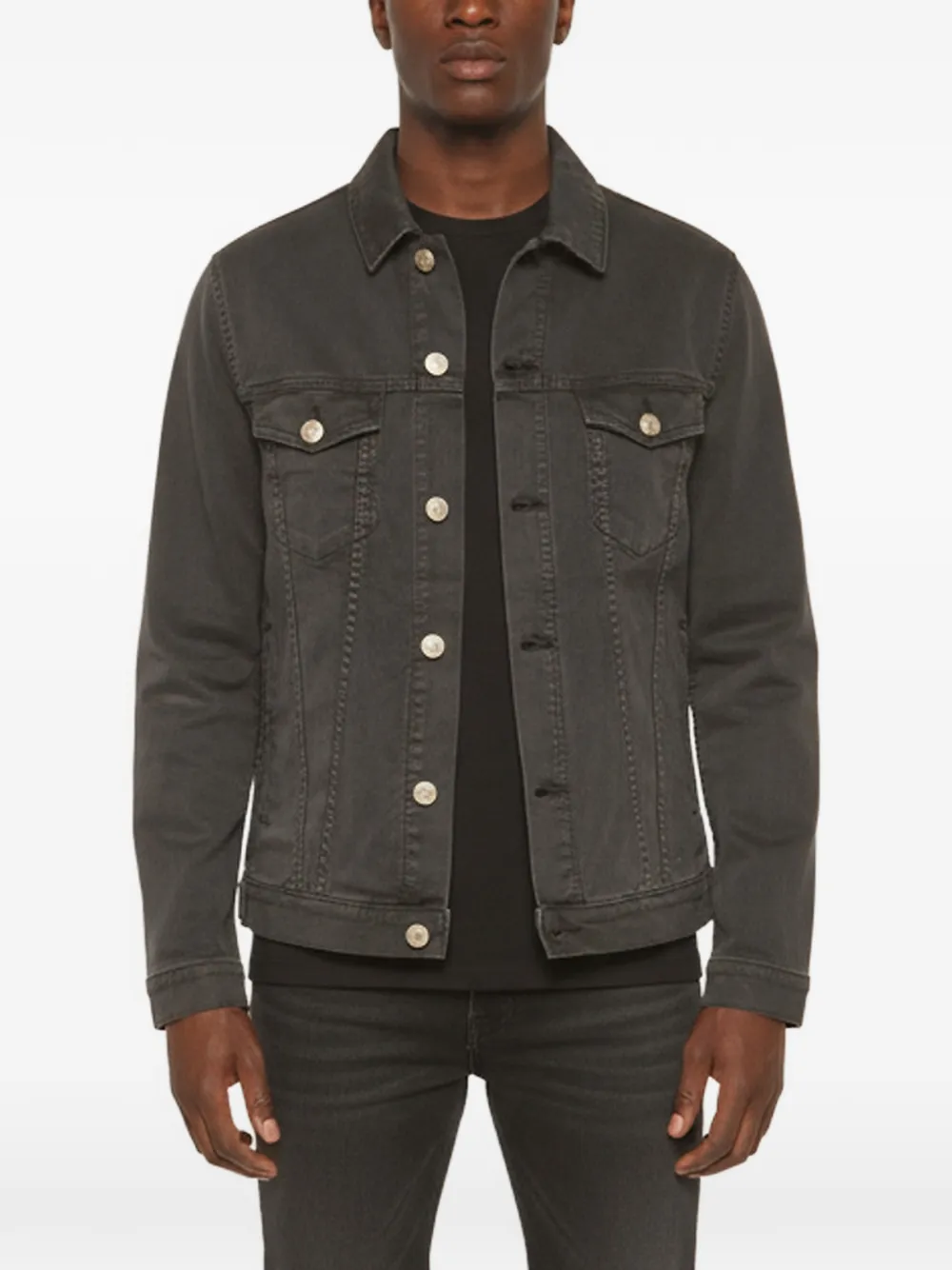 Jacob Cohën veste en jean à poches plaquées - Gris Jacob Cohën veste en jean à poches plaquées - Gris
