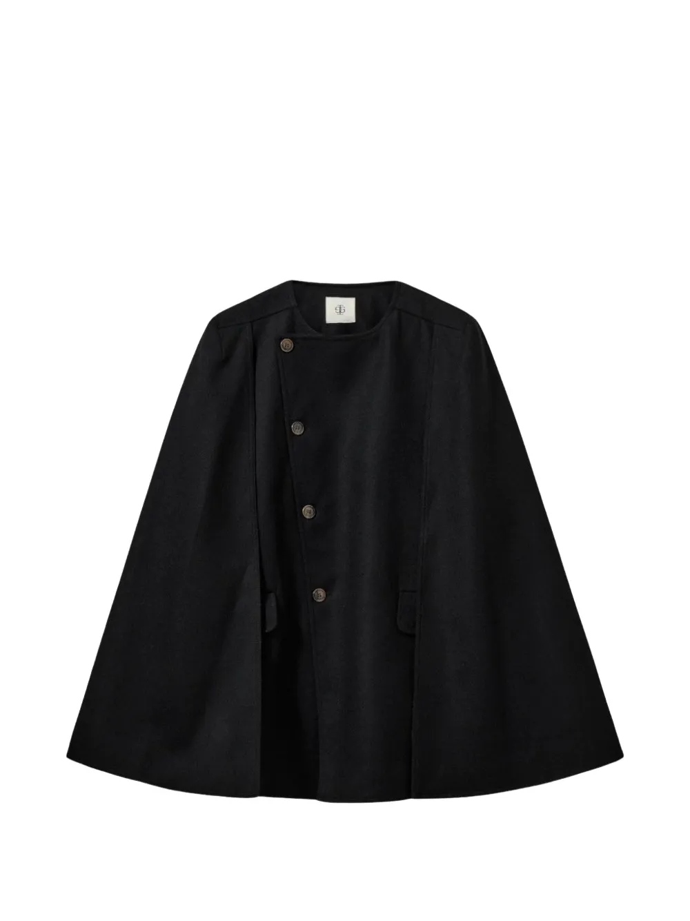 The Garment Balli asymmetric-fastening cape - Schwarz