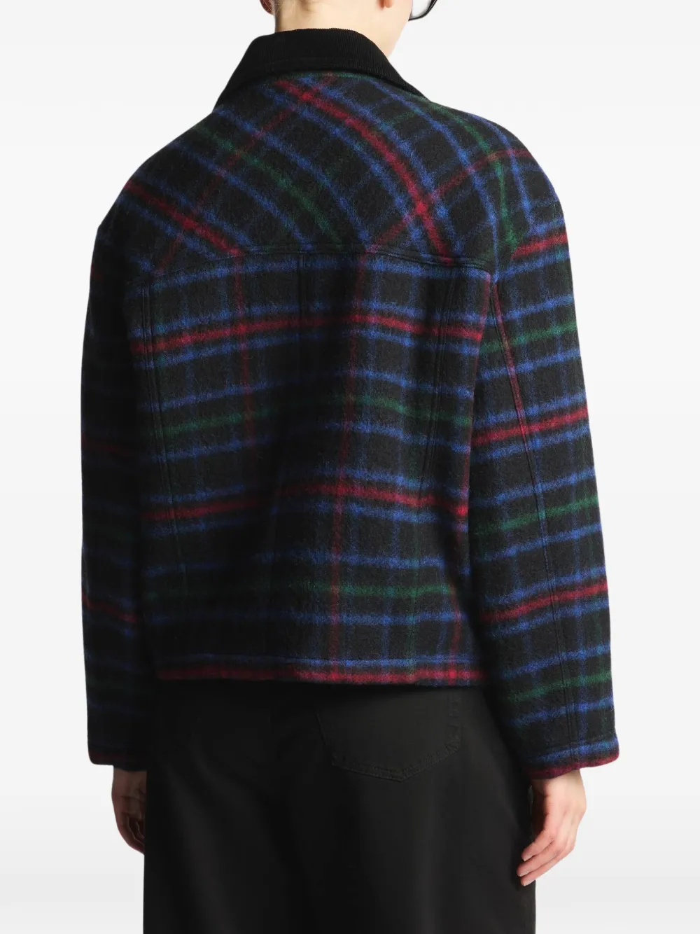 Fay tartan-check toggle-fastening jacket Blauw