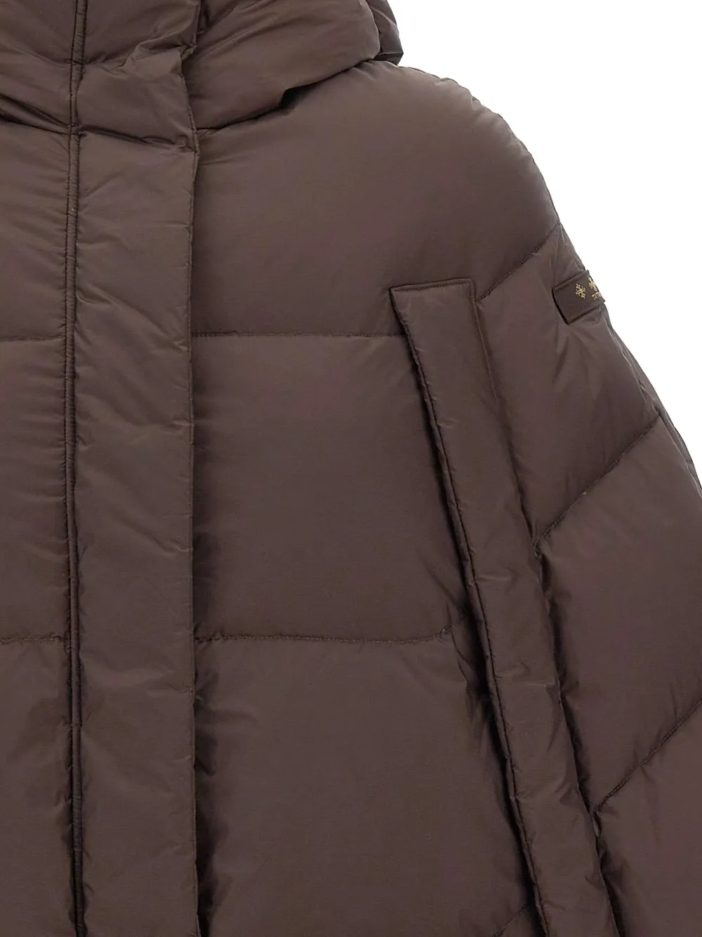 Tatras Reila donsjack met capedesign Bruin