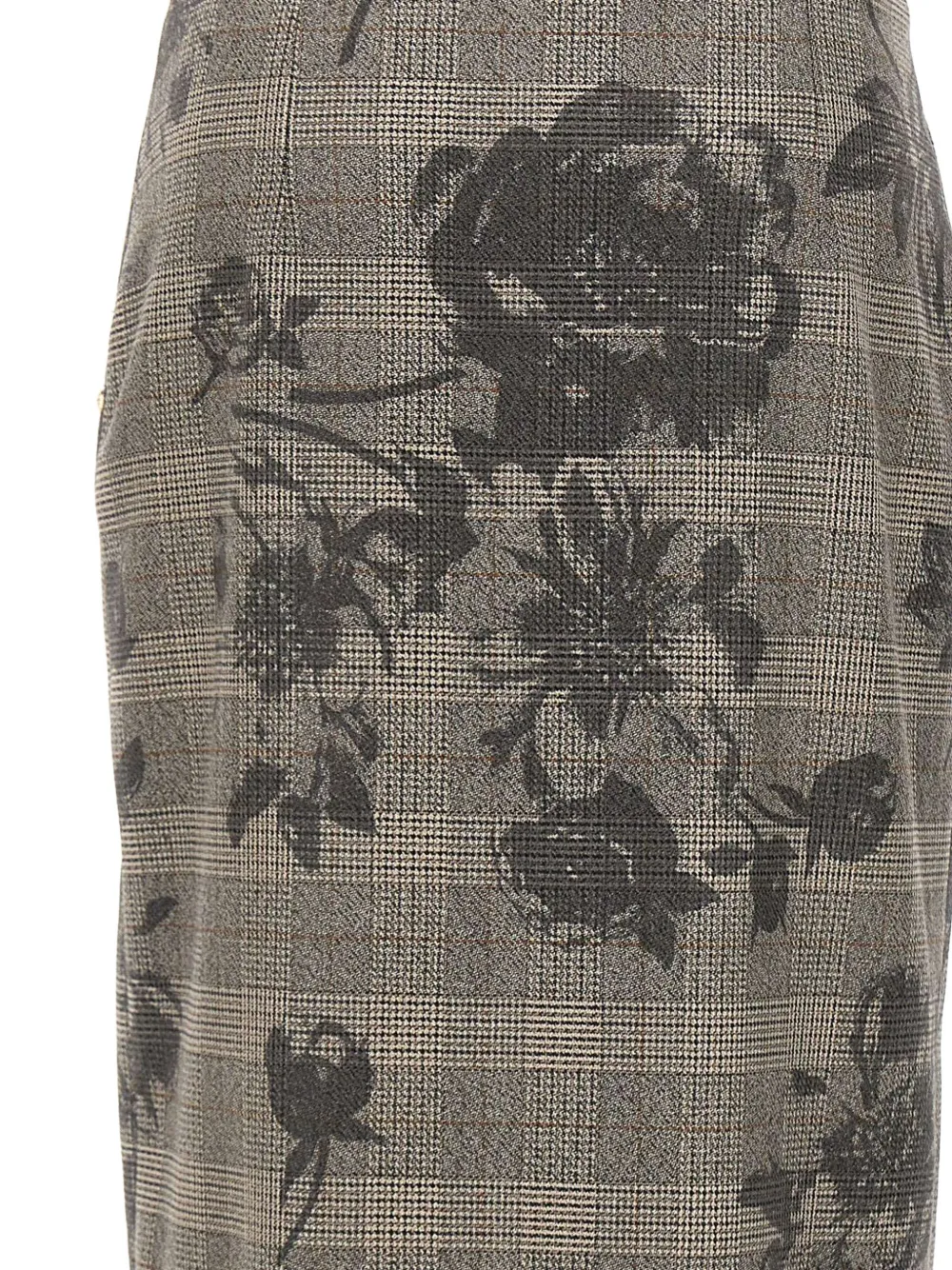NISSA high-waisted midi skirt Grijs