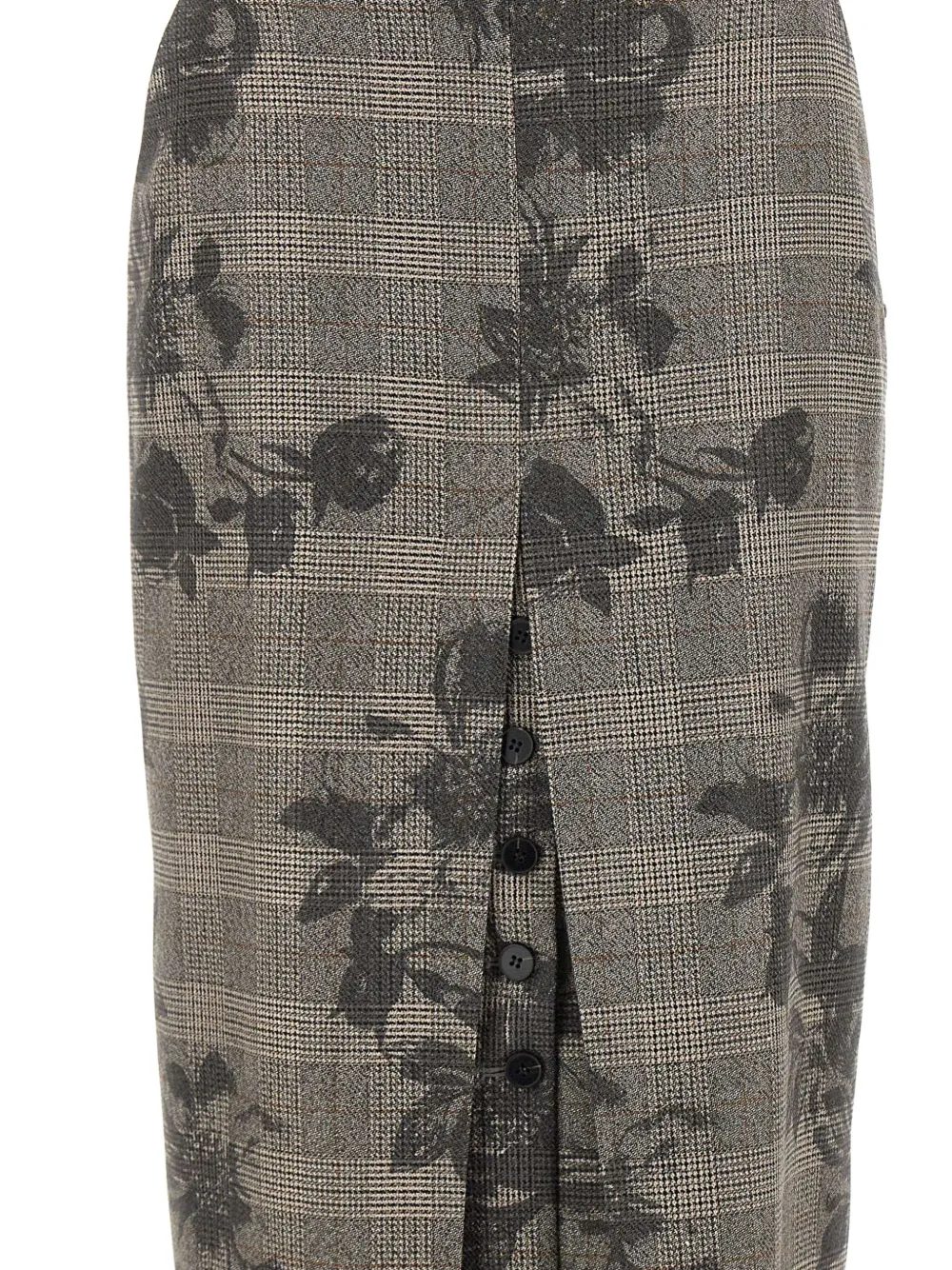 NISSA high-waisted midi skirt Grijs