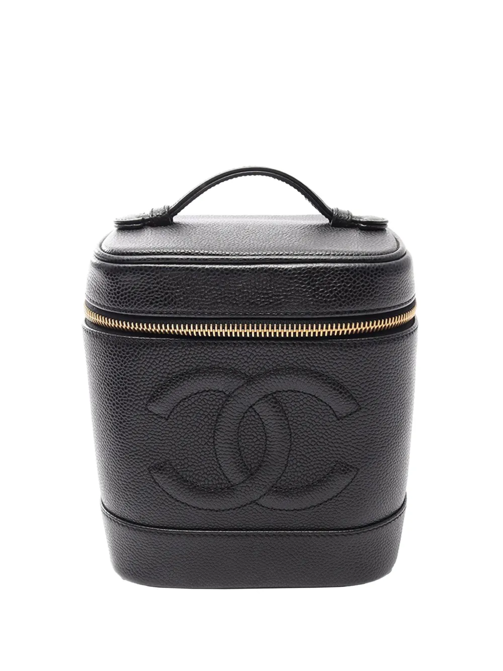 CHANEL Pre-Owned 2002-2003 CC Caviar Case vanity bag - Black