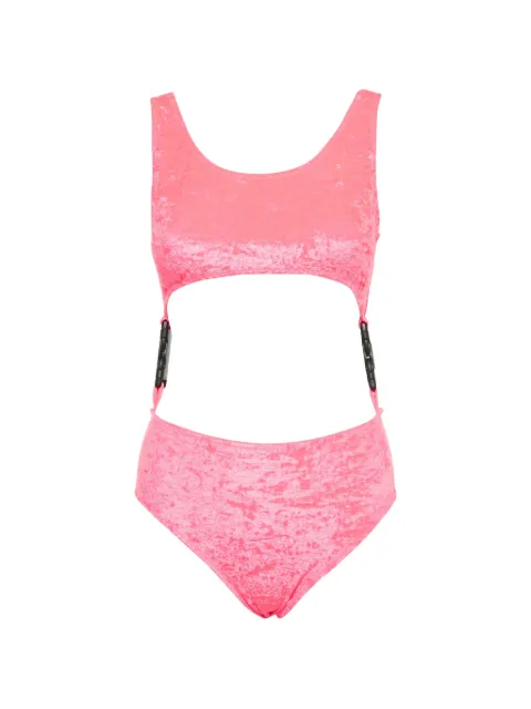 GCDS cut-out velvet-texture swimsuit