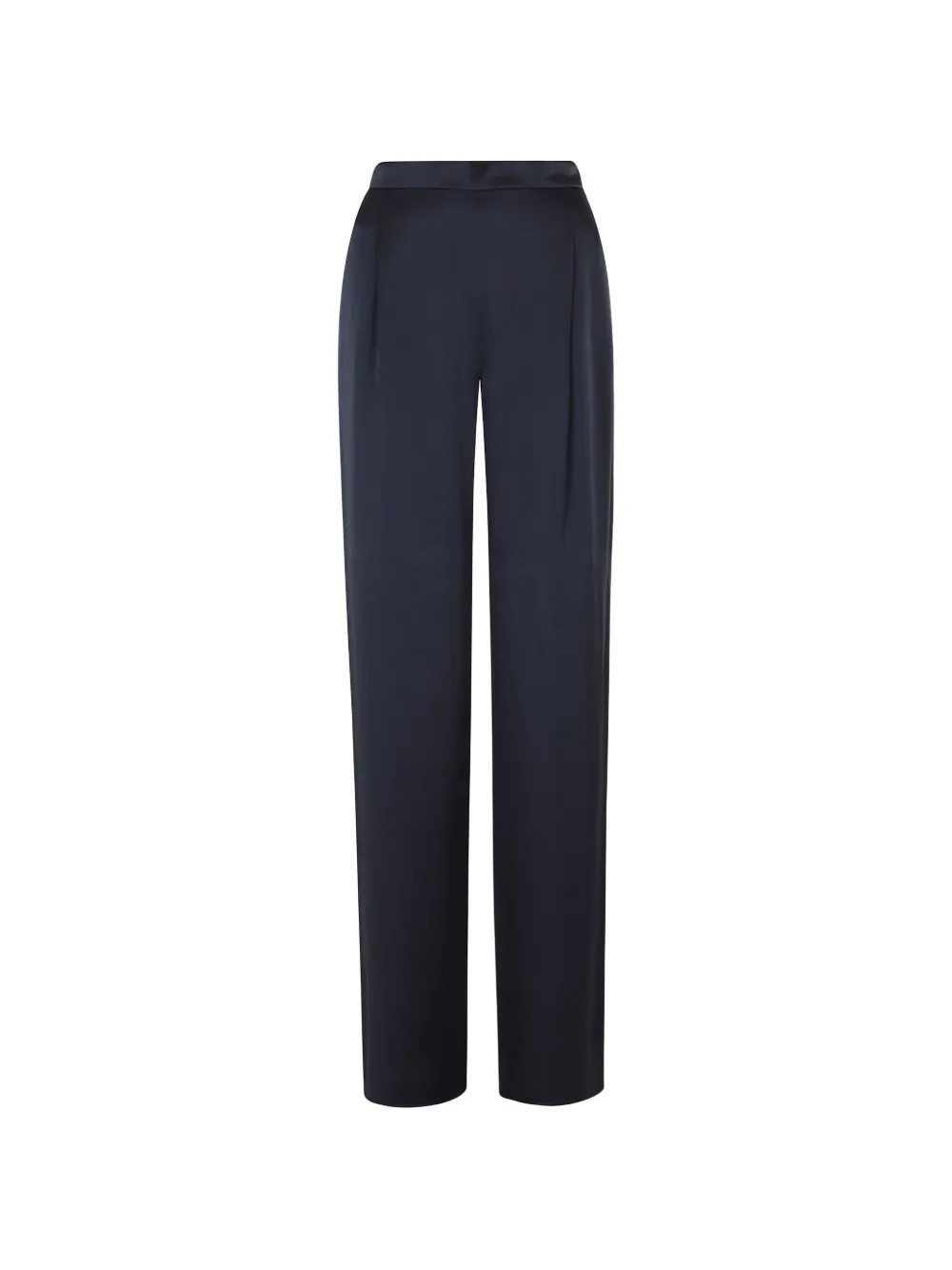 Max Mara satin pleated trousers Zwart