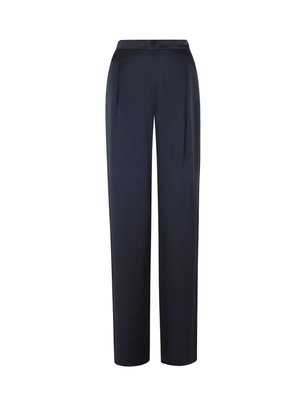 Max Mara satin pleated trousers Zwart