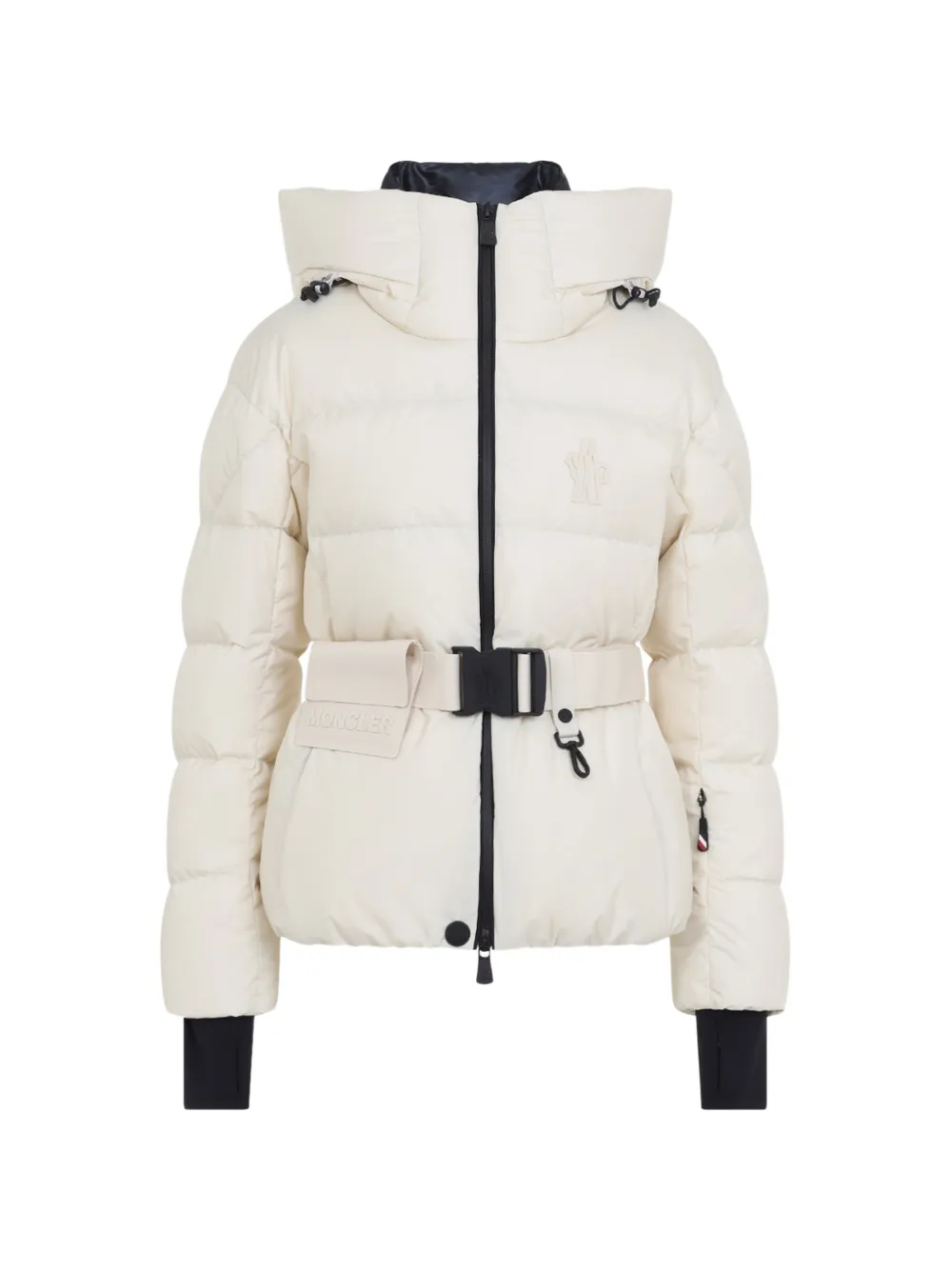 Moncler Grenoble Bouquetin belted quilted jacket Beige