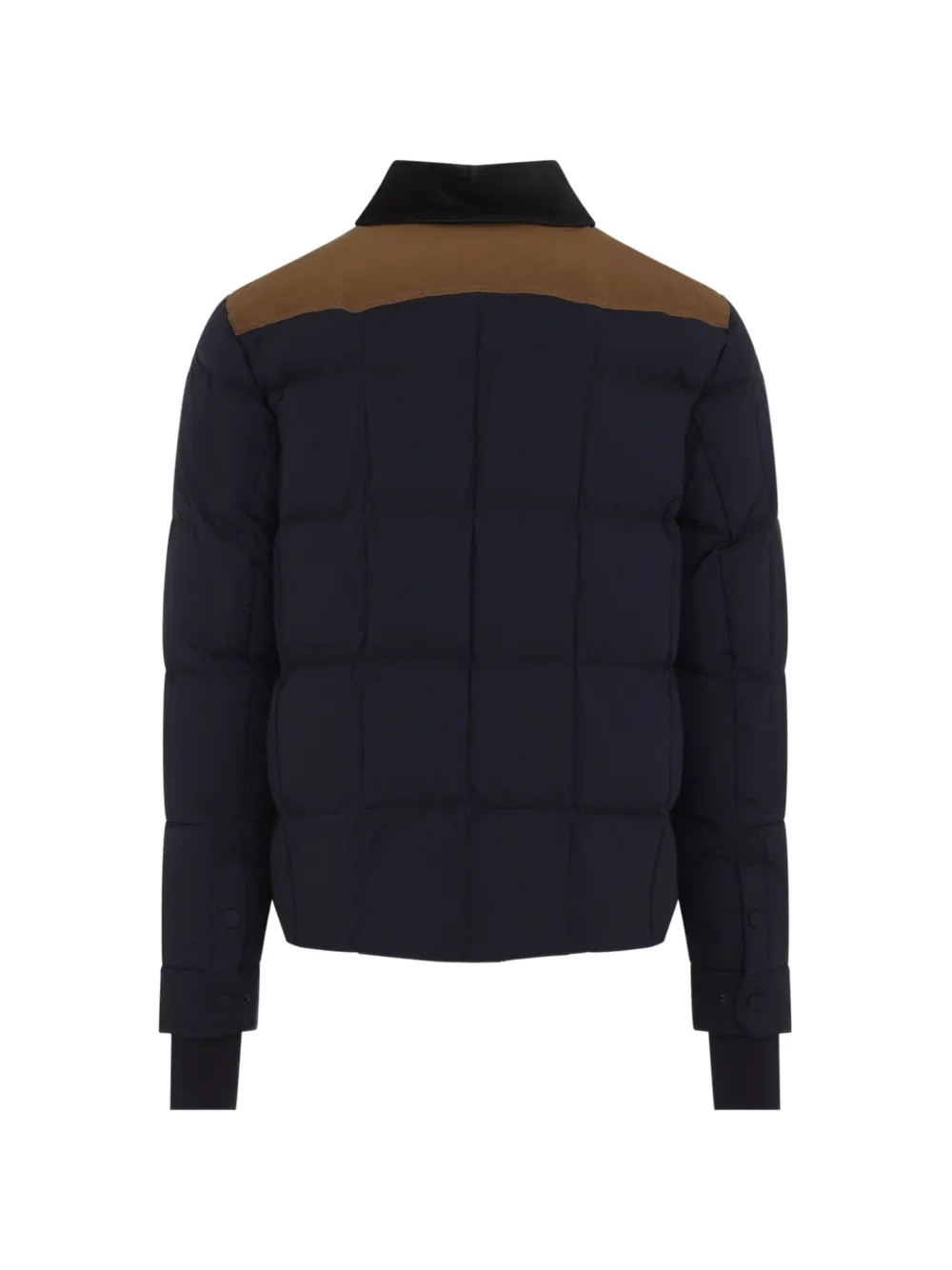 Moncler Grenoble Geltech quilted panelled down ski jacket Blauw
