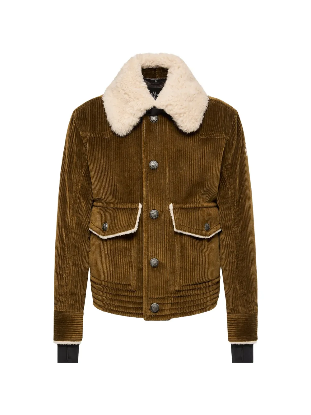 Moncler Grenoble Givrand corduroy fur-collar padded jacket Bruin