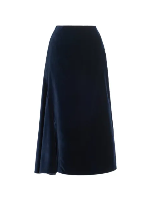 ERDEM velvet draped midi skirt