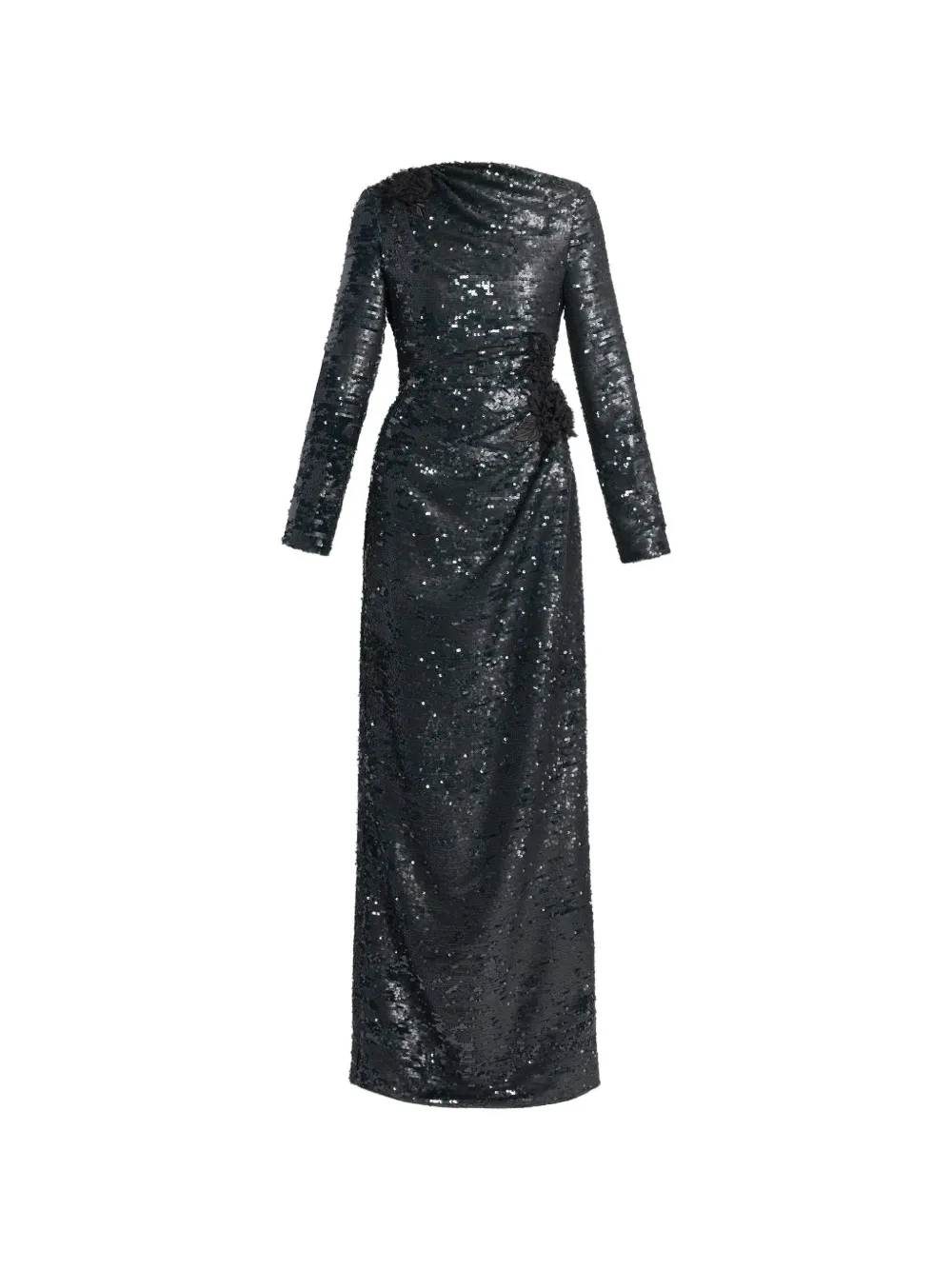 ERDEM sequin-embellished corsage-detail gown Groen
