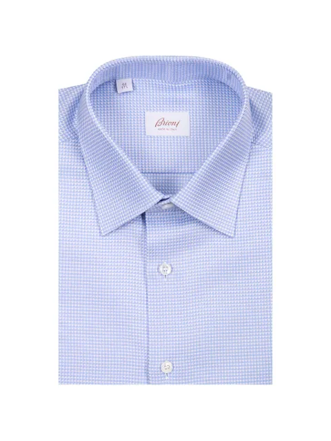 Brioni micro-pattern shirt