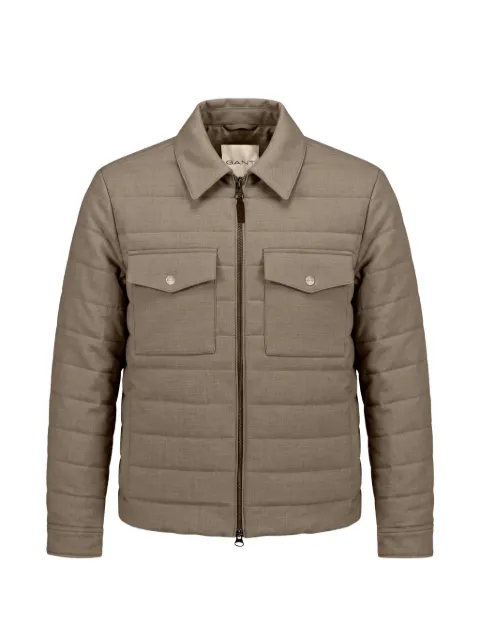 Gant quilted-finish zip-up jacket