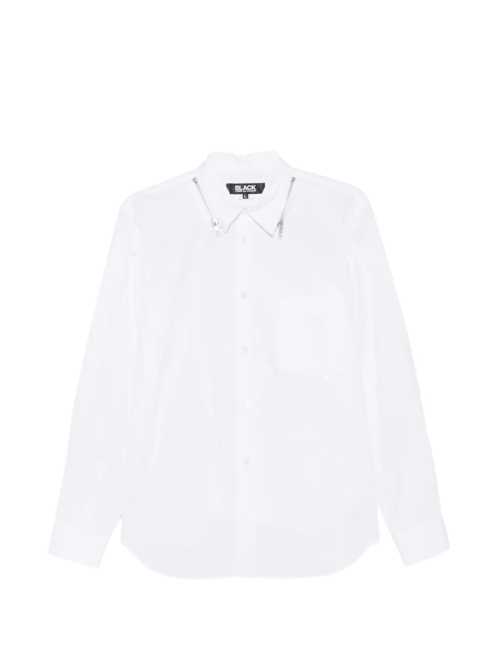 Black Comme Des Garçons zip-detail shirt - White