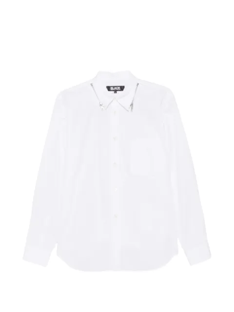 Black Comme Des Garçons zip-detail shirt