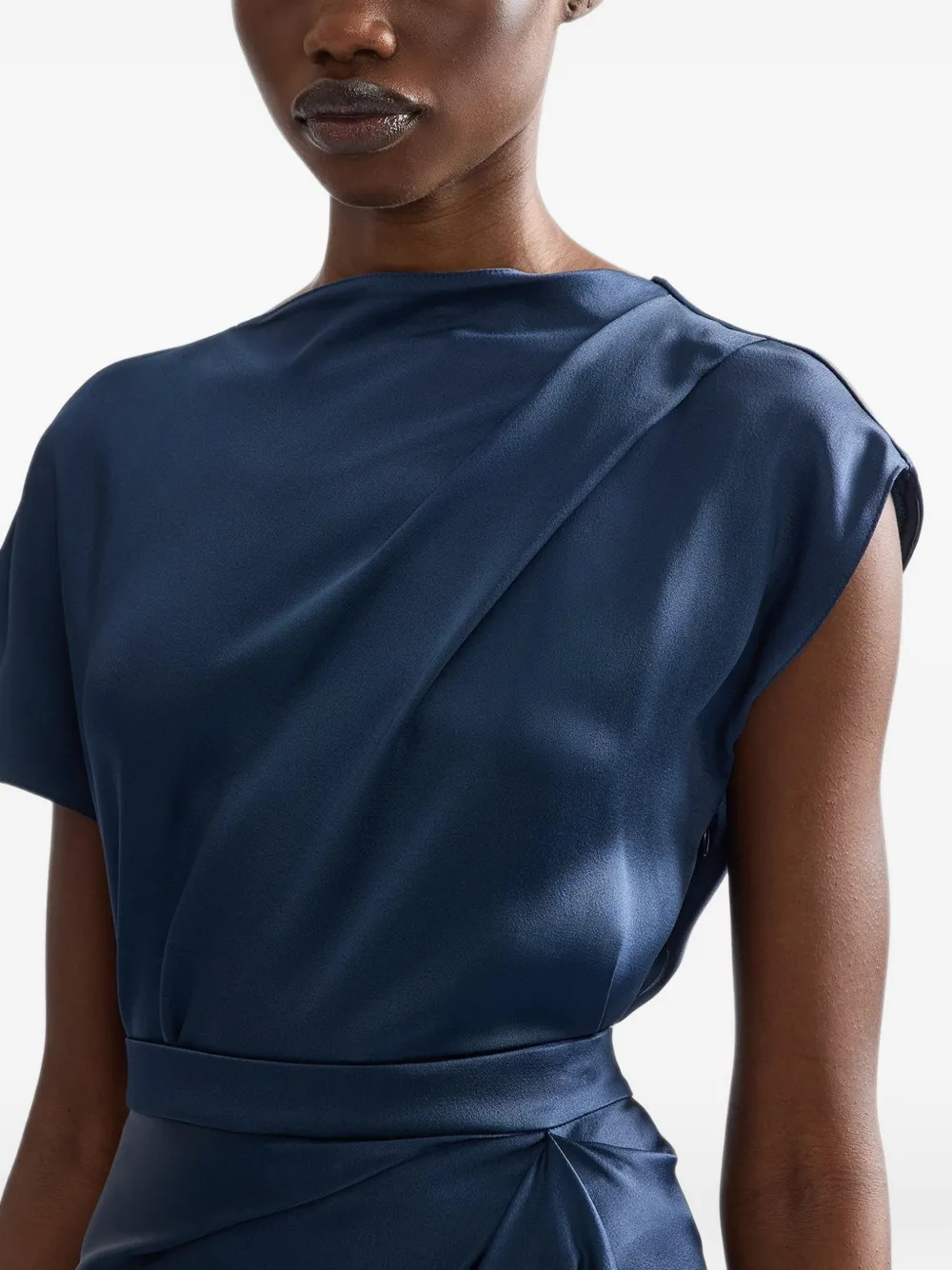 ERDEM draped asymmetric top Blauw
