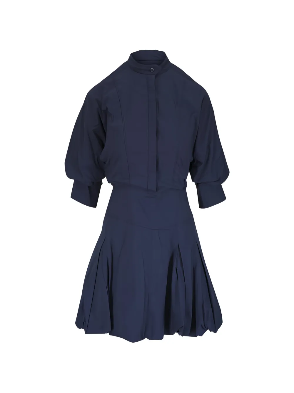 SIMKHAI Effie pleated mini dress Blauw