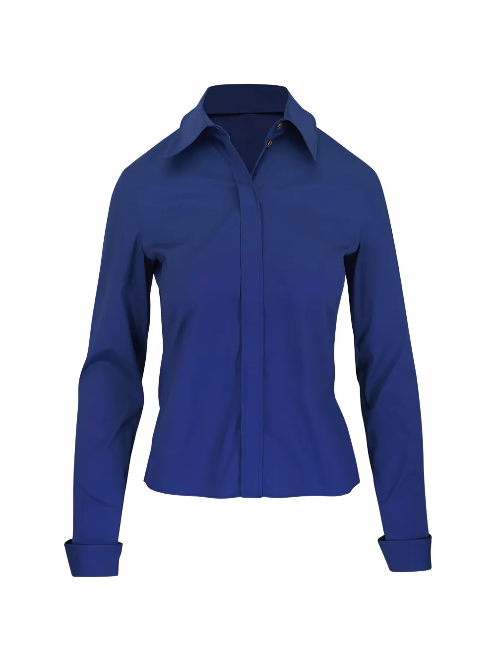 Dorothee Schumacher Poplin Love blouse met verborgen knoopsluiting Blauw