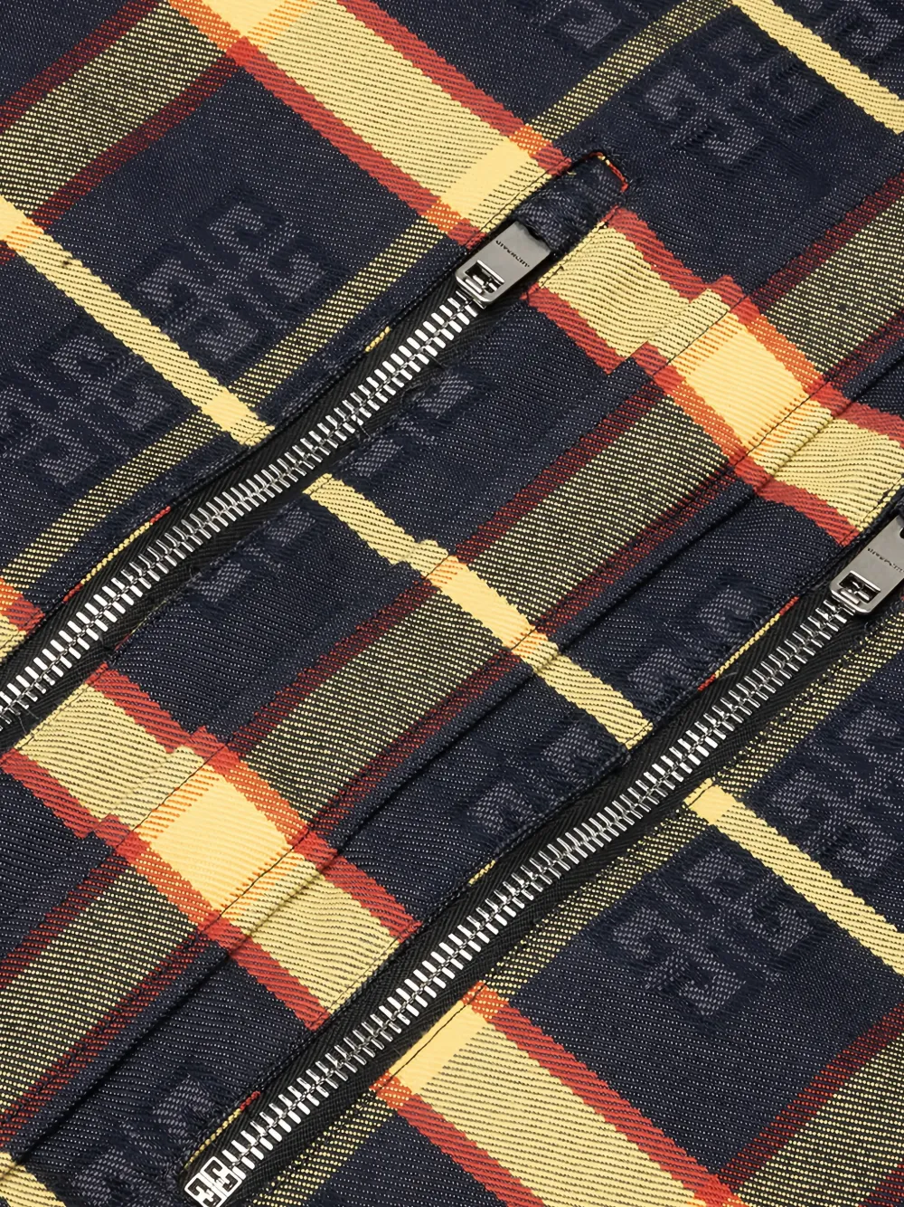Givenchy 4G check zip-detail shirt Zwart