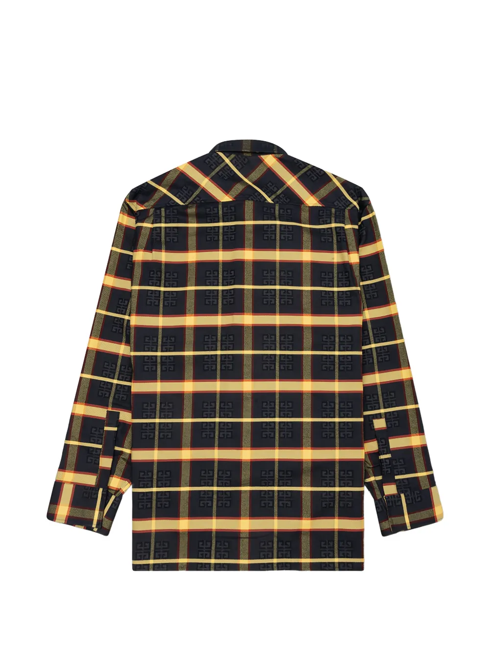 Givenchy 4G check zip-detail shirt Zwart