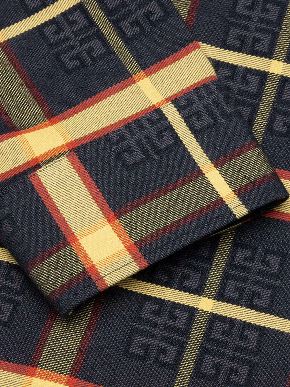 Givenchy 4G check zip-detail shirt Zwart